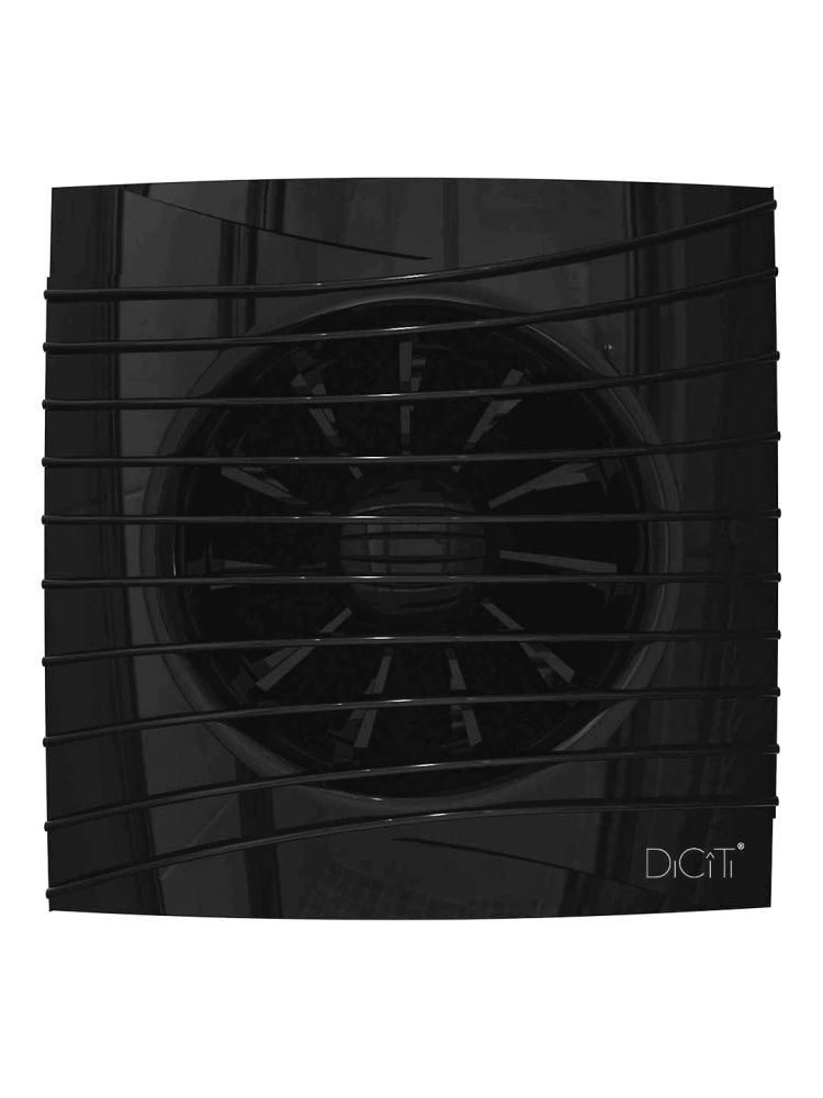 Вентилятор накладной SILENT D125 обр.клапан Obsidian DICITI