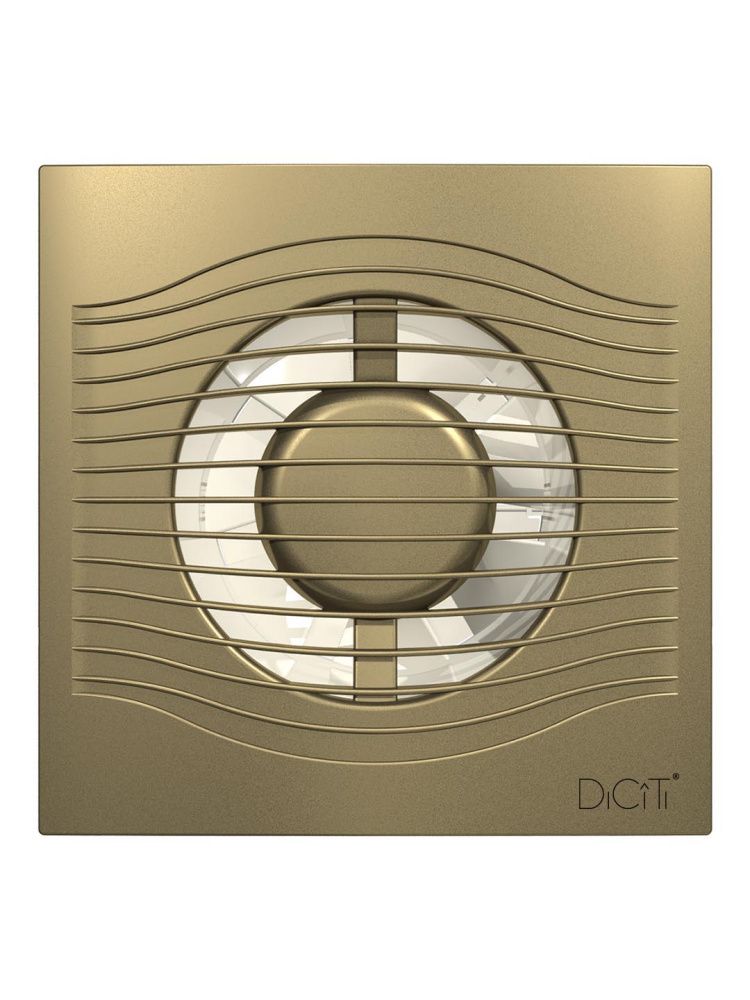 Вентилятор накладной SLIM D100 обр.клапан Champagne DICITI