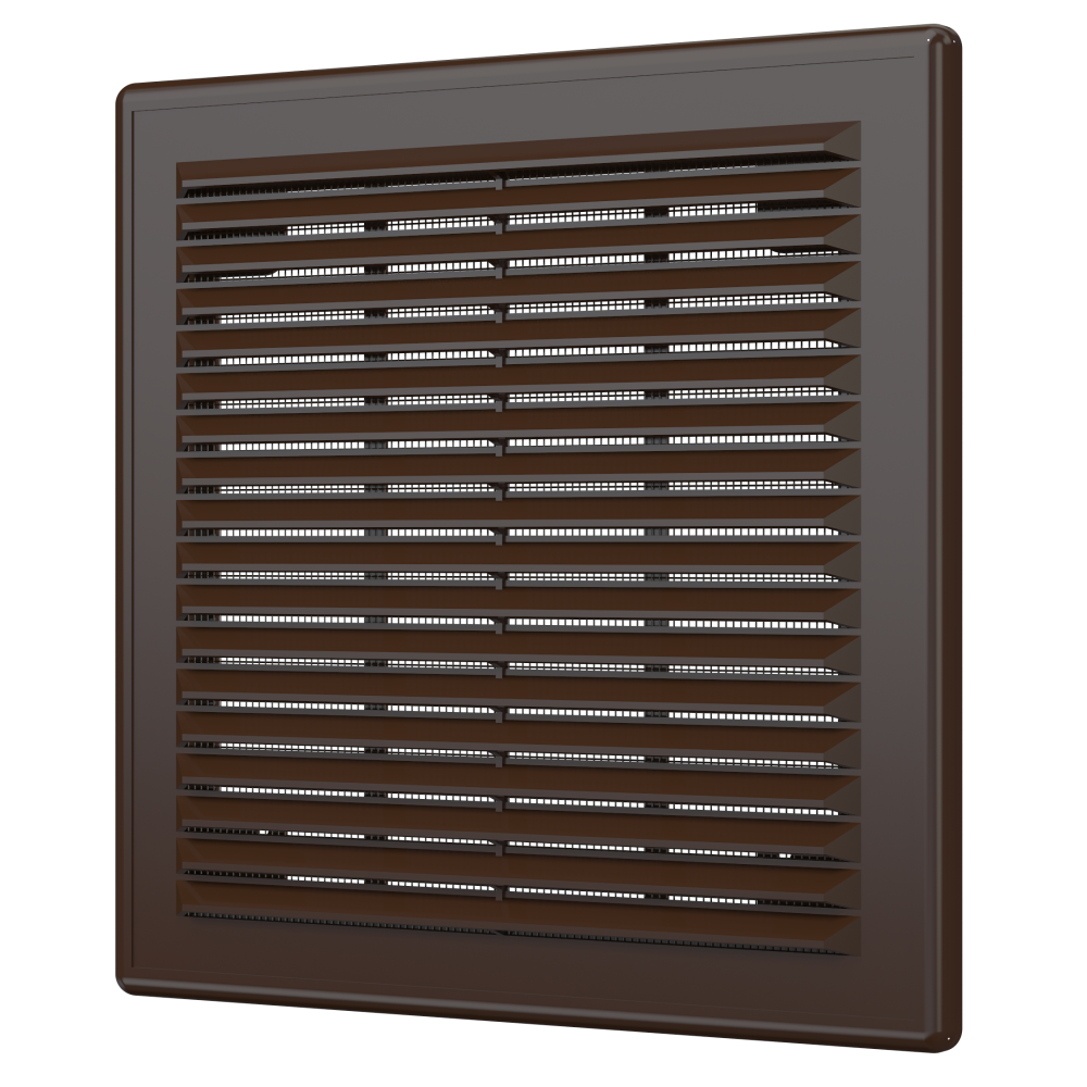  Решетка вентиляционная Р сетка разъемная 209х209 пластик Brown ERA 
