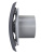 Вентилятор накладной BREEZE D125 обр.клапан Dark gray metal DICITI