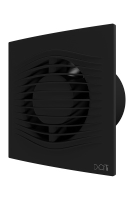 Вентилятор накладной SLIM D125 обр.клапан Matt black DICITI
