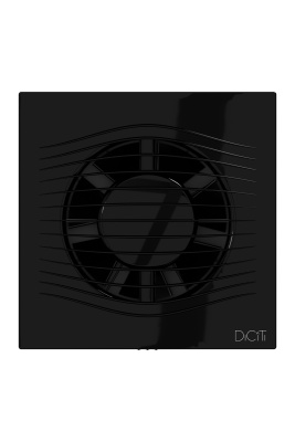 Вентилятор накладной SLIM D100 обр.клапан Obsidian DICITI