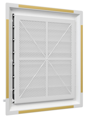 Решетка вентиляционная AIRVENT регулируемая жалюзи 349х399 пластик ERA