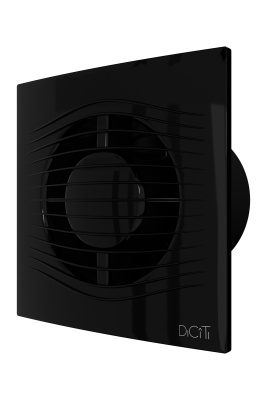 Вентилятор накладной SLIM D100 обр.клапан Obsidian DICITI