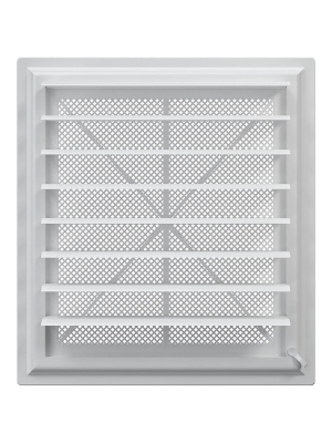 Решетка вентиляционная AIRVENT регулируемая жалюзи 402х442 пластик ERA