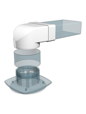 Переходник СККП D160 90° 60х204 пластик ERA
