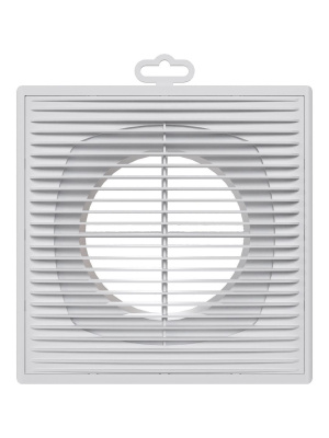 Решетка вентиляционная ПФ фланец D125 разъемная 209х209 пластик ERA