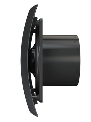 Вентилятор накладной BREEZE D125 обр.клапан Matt black DICITI
